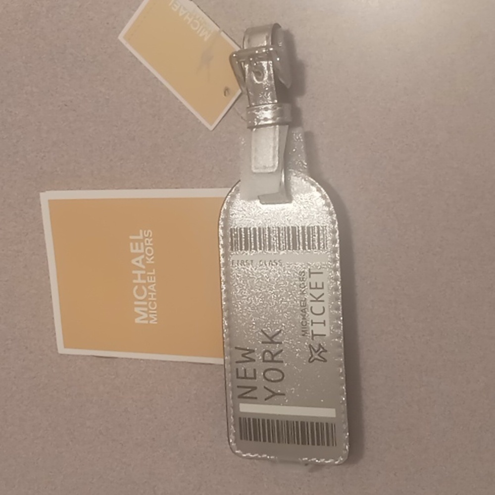 Michael Kors Jet Set Travel Metallic Luggage Tag  (Set of Two) New with Tags